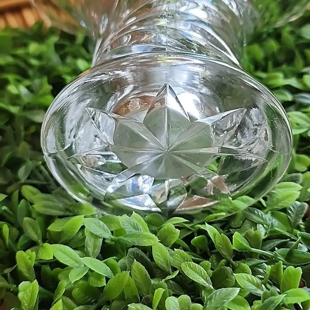 Vintage Etched Glass Floral Bride's Basket With Handle Coquette Bridal
